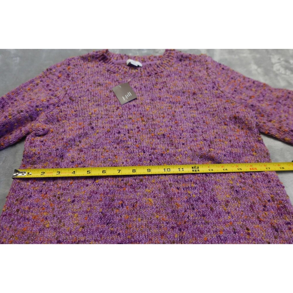 J.Jill Women's Size XS Petite Persian Violet Multi Harvest Moon Sweater NWT - Picture 7 of 8